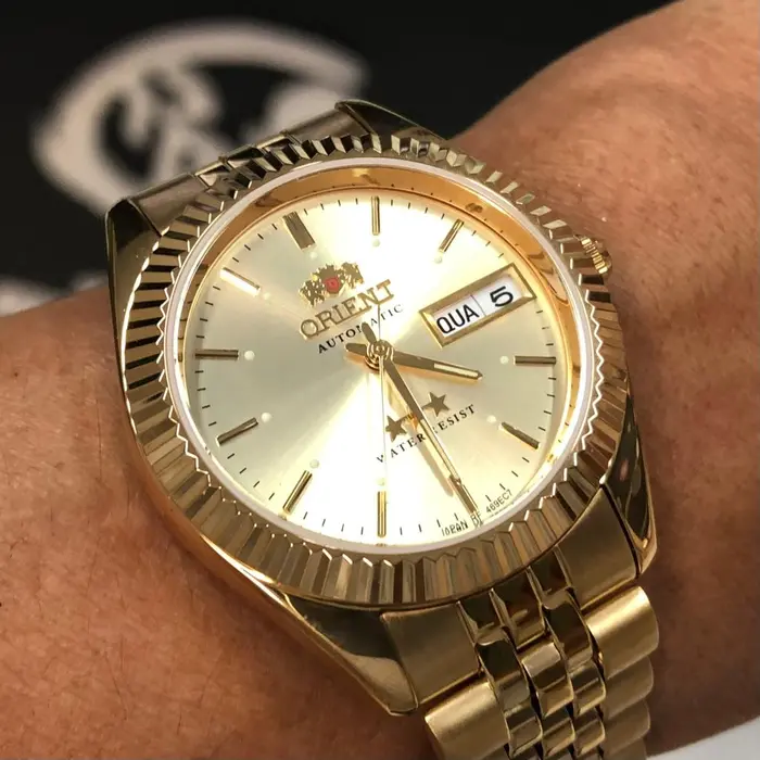 Orient 3 EStrelas Automático Classico 469EC7F Dourado