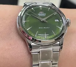 Orient Automático Bambino classico 38mm RAAC0M09E30B verde - imagem 4