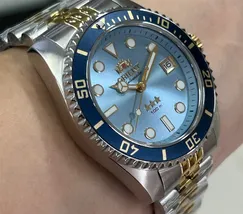 Orient 3 Estrelas Automático Sports sea Submariner 39 YN6TT023 misto azul celeste - imagem 3