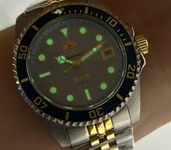 Orient 3 Estrelas Automático Sports sea Submariner 39 YN6TT023 misto azul celeste - imagem 6