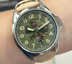 Orient 3 Estrelas GMT Automático Sports Land NH3SC017 Verde - imagem 1