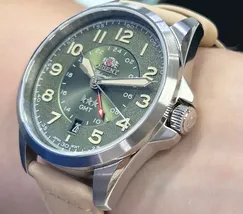 Orient 3 Estrelas GMT Automático Sports Land NH3SC017 Verde - imagem 4