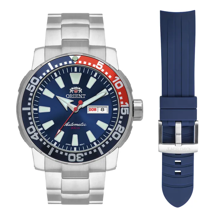 Relógio Orient Poseidon Automático Diver 300m F49SS034 Pepsi Original | Taniguchi Relógios