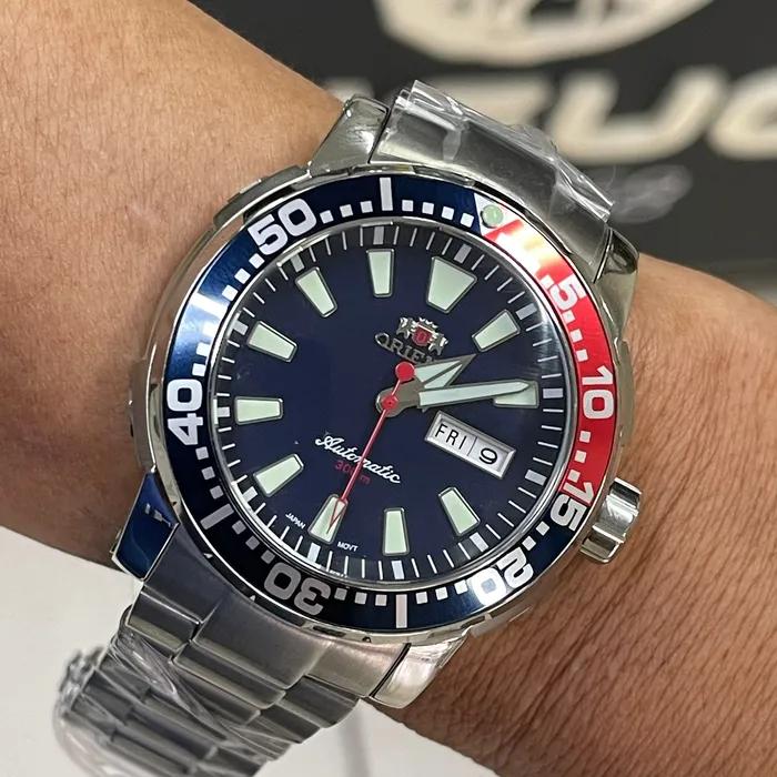 Relógio Orient Poseidon Automático Diver 300m F49SS034 Pepsi Original | Taniguchi Relógios