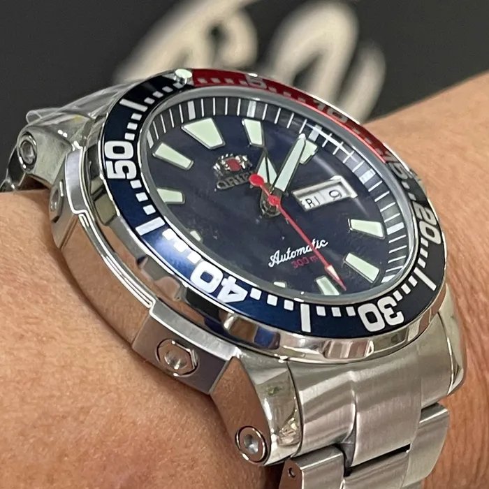 Relógio Orient Poseidon Automático Diver 300m F49SS034 Pepsi Original | Taniguchi Relógios