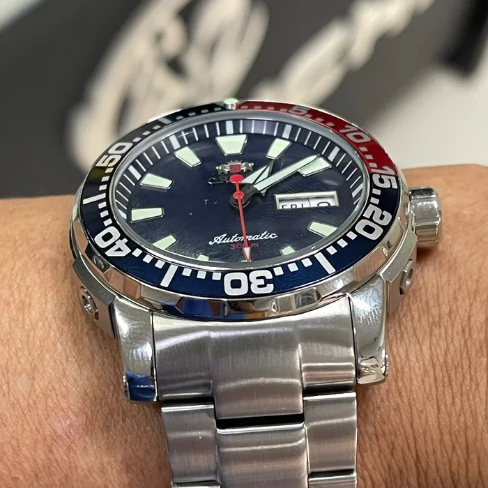 Relógio Orient Poseidon Automático Diver 300m F49SS034 Pepsi Original | Taniguchi Relógios