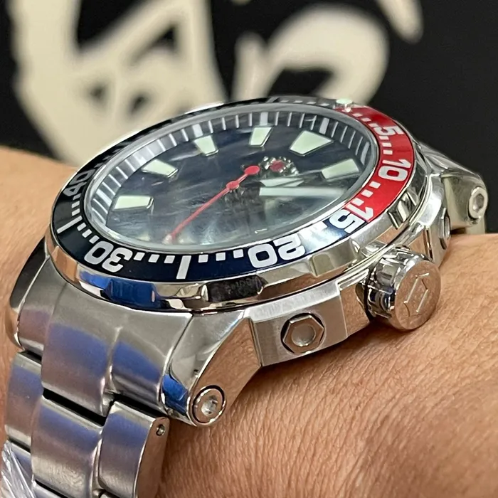 Relógio Orient Poseidon Automático Diver 300m F49SS034 Pepsi Original | Taniguchi Relógios