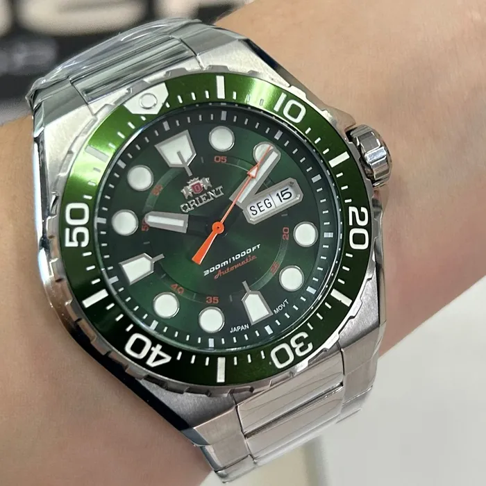 Orient Automático Diver 300m F49ss036 verde