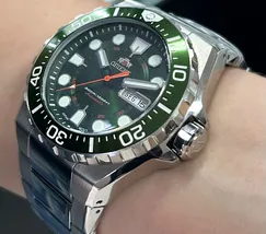 Orient Automático Diver 300m F49ss036 verde - imagem 4
