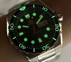 Orient Automático Diver 300m F49ss036 verde - imagem 7