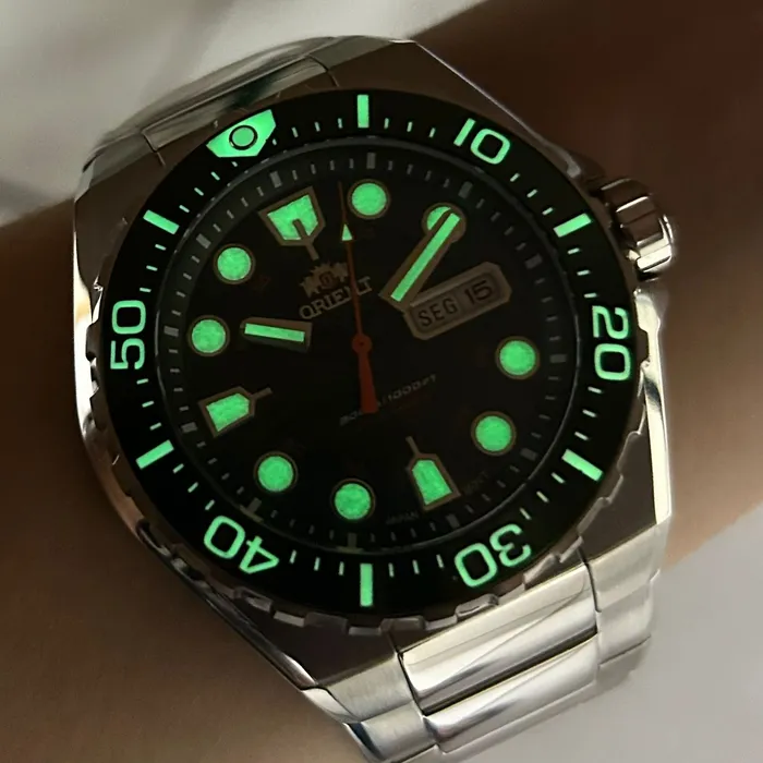 Orient Automático Diver 300m F49ss036 verde