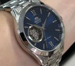 Orient Automático Contemporary Open Heart TAG03001D0 Azul - imagem 3