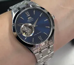 Orient Automático Contemporary Open Heart TAG03001D0 Azul - imagem 6