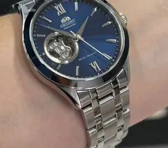 Orient Automático Contemporary Open Heart TAG03001D0 Azul - imagem 5