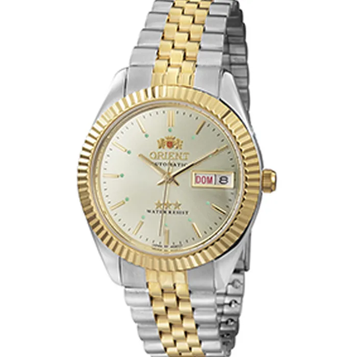 Orient 3 EStrelas Automático Classico misto 469ED1F Champanhe