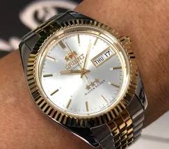 Orient 3 EStrelas Automático Classico 469ED1NH Branco - imagem 6