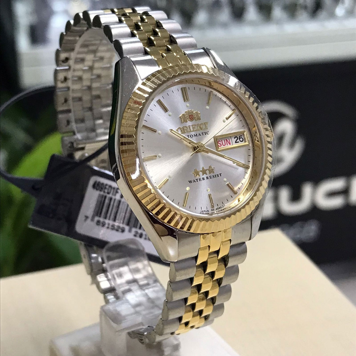 Orient 3 EStrelas Automático Classico 469ED1NH Branco