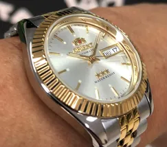 Orient 3 EStrelas Automático Classico 469ED1NH Branco - imagem 3