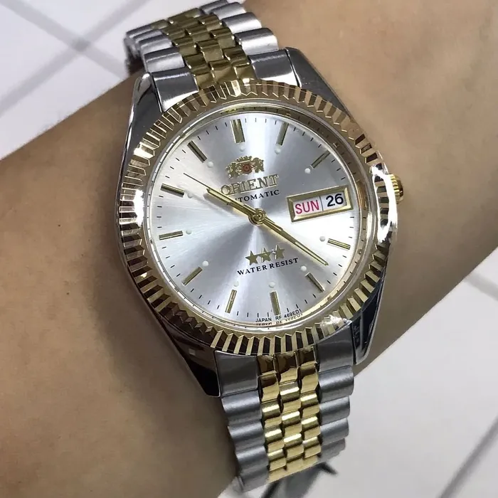Orient 3 EStrelas Automático Classico 469ED1NH Branco