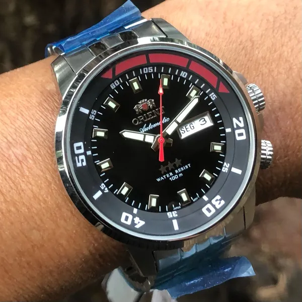 Orient 3 EStrelas Automático King Diver 469SS058F Preto