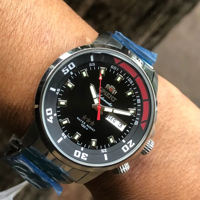 Orient 3 EStrelas Automático King Diver 469SS058F Preto