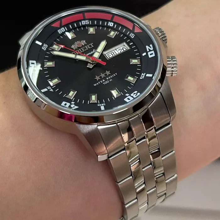 Orient 3 EStrelas Automático King Diver 469SS058NH Preto