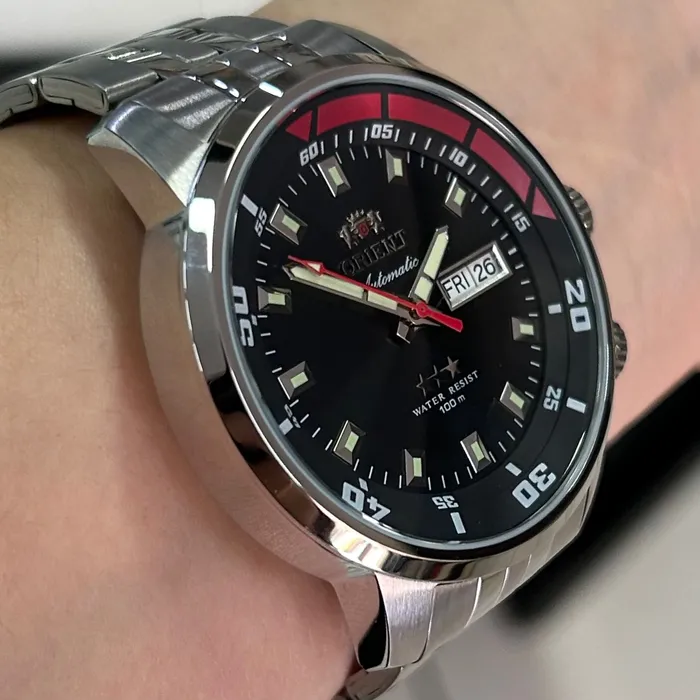 Orient 3 EStrelas Automático King Diver 469SS058NH Preto