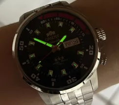 Orient 3 EStrelas Automático King Diver 469SS058NH Preto - imagem 6