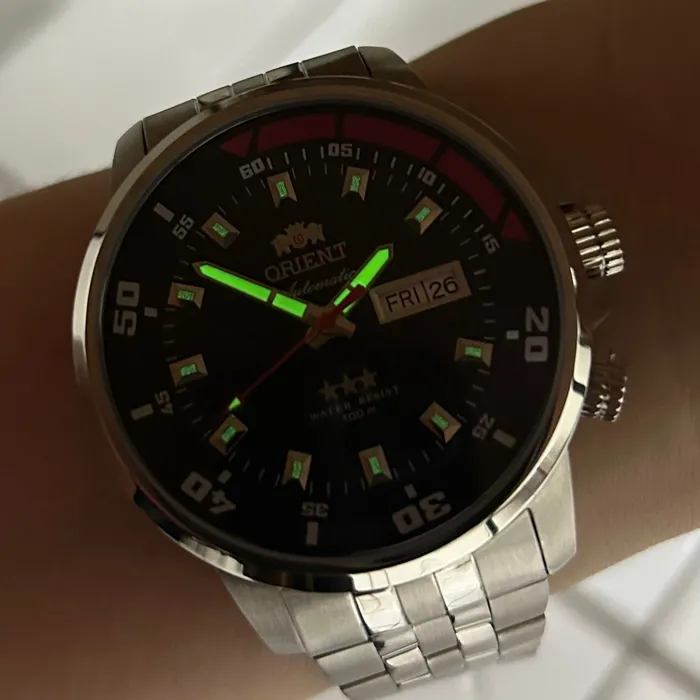 Orient 3 EStrelas Automático King Diver 469SS058NH Preto