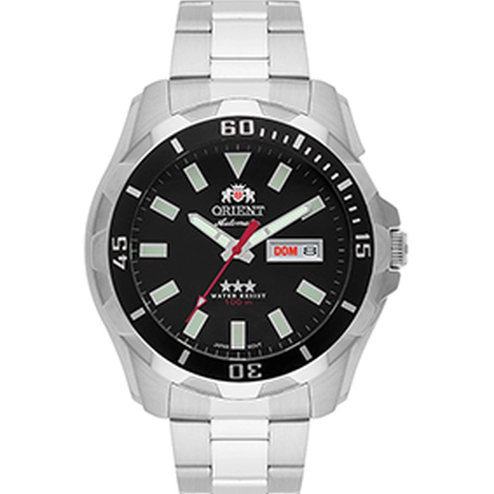 Orient 3 EStrelas Automático NH36 469SS078NH Preto