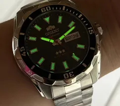 Orient 3 EStrelas Automático NH36 469SS078NH Preto - imagem 6