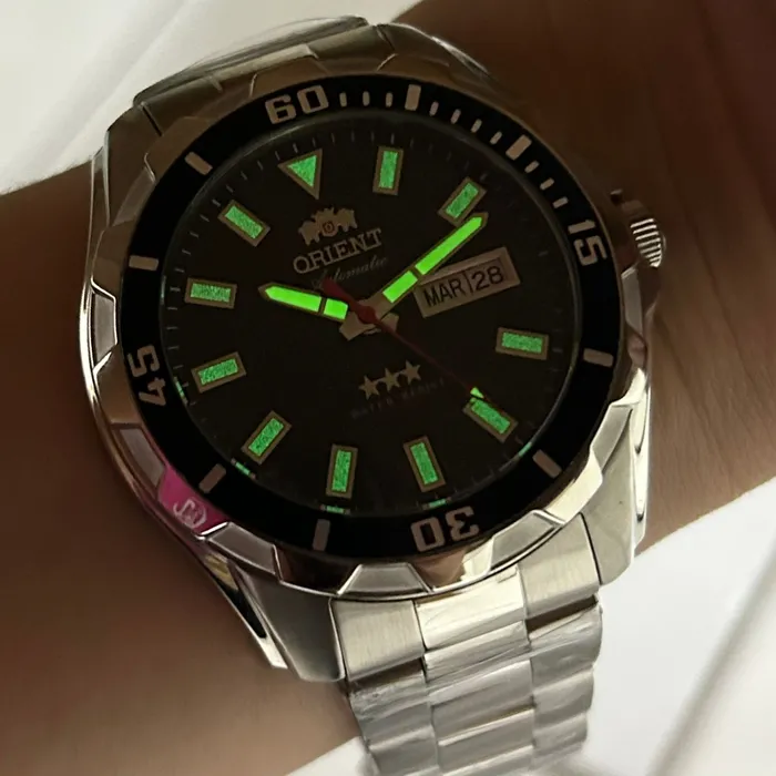 Orient 3 EStrelas Automático NH36 469SS078NH Preto