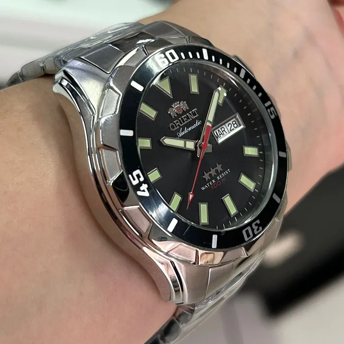 Orient 3 EStrelas Automático NH36 469SS078NH Preto
