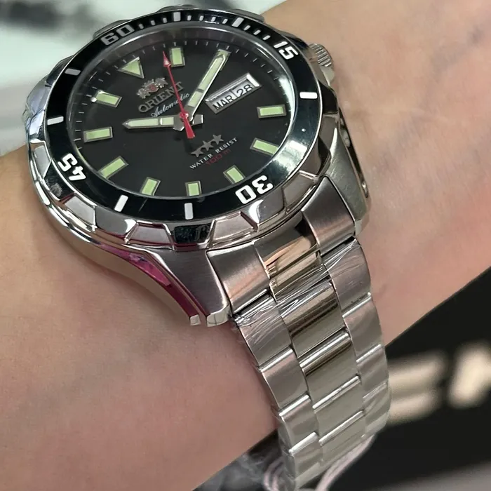 Orient 3 EStrelas Automático NH36 469SS078NH Preto