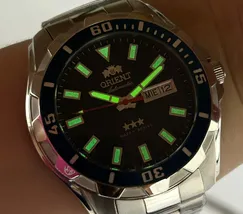 Orient 3 EStrelas Automático NH36 469SS078NH Azul - imagem 6