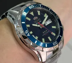 Orient 3 EStrelas Automático NH36 469SS078NH Azul - imagem 3