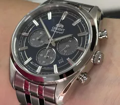 Relógio Orient Stretto Solar Chronograph RA-TX0303L10B Safira | Taniguchi Relógios - imagem 4