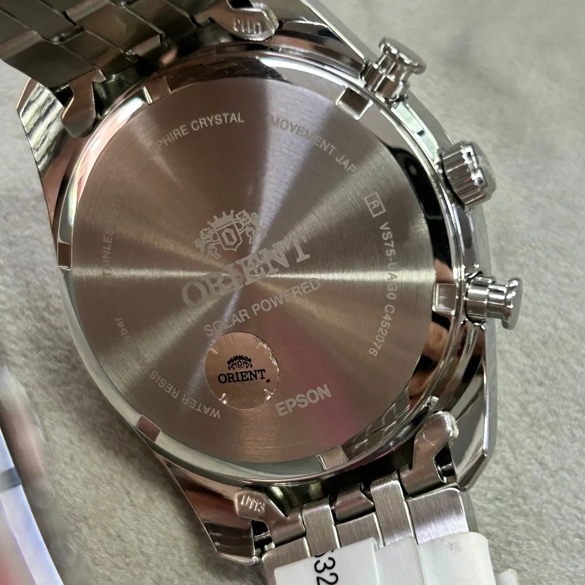 Relógio Orient Stretto Solar Chronograph RA-TX0303L10B Safira