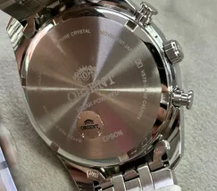 Relógio Orient Stretto Solar Chronograph RA-TX0303L10B Safira | Taniguchi Relógios - imagem 7