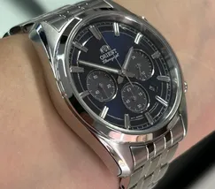 Relógio Orient Stretto Solar Chronograph RA-TX0303L10B Safira | Taniguchi Relógios - imagem 3