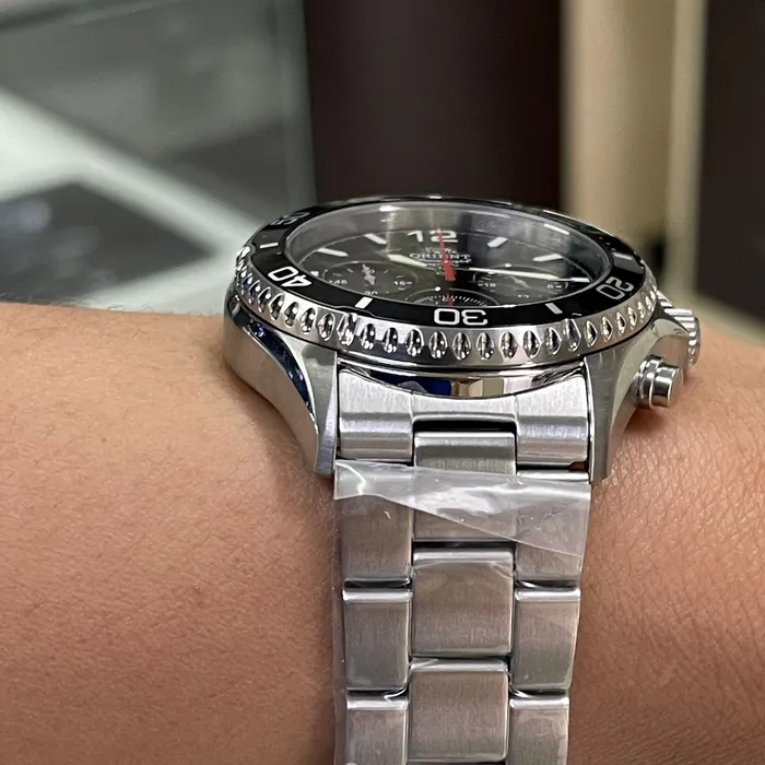 Relógio Orient Mako Solar Chronograph RA-TX0202B10B Safira | Taniguchi Relógios