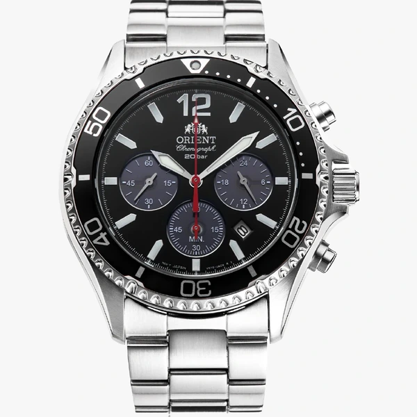 Orient Mako Chronograph Solar RATX0202B10B Preto