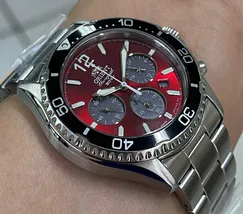 Relógio Orient Mako Solar Chronograph RA-TX0207R10B Vermelho | Taniguchi Relógios - imagem 3