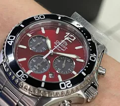 Relógio Orient Mako Solar Chronograph RA-TX0207R10B Vermelho | Taniguchi Relógios - imagem 4
