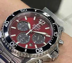Orient Mako Chronograph Solar RATX0207R10B Vermelho - imagem 4