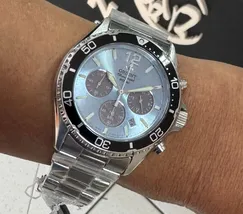 Relógio Orient Mako Solar Chronograph RA-TX0206L10B Safira | Taniguchi Relógios - imagem 6