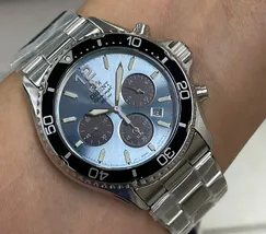 Relógio Orient Mako Solar Chronograph RA-TX0206L10B Safira | Taniguchi Relógios - imagem 1