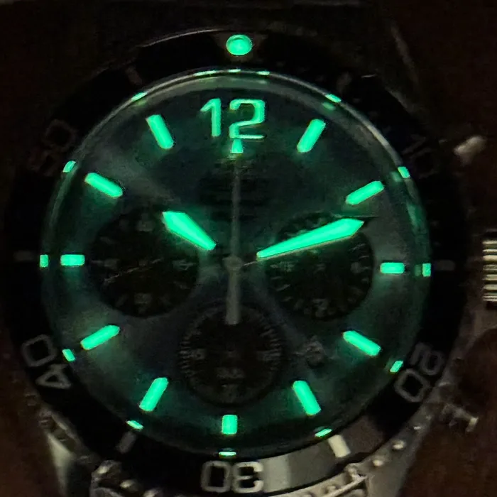 Relógio Orient Mako Solar Chronograph RA-TX0206L10B Safira | Taniguchi Relógios