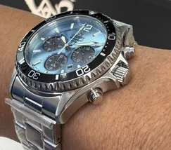 Relógio Orient Mako Solar Chronograph RA-TX0206L10B Safira | Taniguchi Relógios - imagem 4