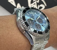 Relógio Orient Mako Solar Chronograph RA-TX0206L10B Safira | Taniguchi Relógios - imagem 3